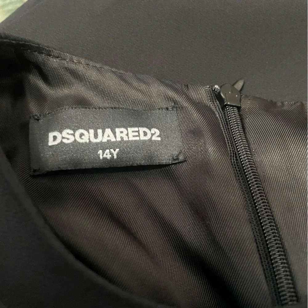 Dsquared2‎ Black Long Sleeves Pleated Bottom Shift Dress Size Girls 14 Years